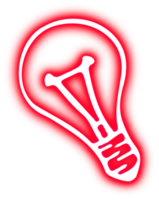 Glowing Neon Lightbulb png