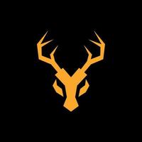 Antler head geometric creative logo vector