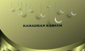 Abstract geometric background ramadan theme with Islamic ornament crescent color cream pastel elegant simple attractive eps 10 vector