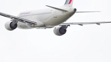 AMSTERDAM, THE NETHERLANDS JULY 27, 2017 - Air France Airbus 320 F GKXI climbing after take off from Shiphol Airport, Amsterdam, Holland video