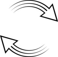 Currency exchange icon clockwise rotation circular arrows rotation update circulation vector