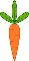 Cartoon carrot icon, symbol vegetarianism, nutritious and healthy vegetables vector