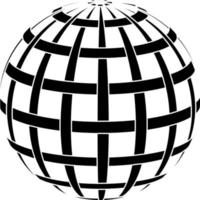 Globe sphere planet earth with intertwined round vector