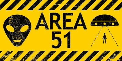 Grunge sign zone area 51 Nevada UFO vector