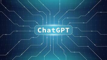 Modern vector banner ChatGPT. AI-powered chatbot utilizing OpenAI GPT technology and artificial general intelligence concept for seamless digital communication. EPS illustration