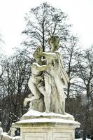 park lazienki Krolewskie in Warsaw Poland on a snowy winter day photo