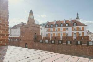 historic barbican in Warsaw, Poland on a warm summer holiday day photo
