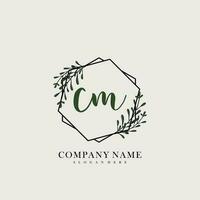 CM Initial beauty floral logo template vector