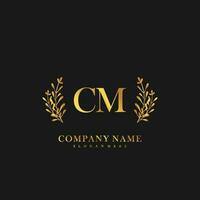 CM Initial beauty floral logo template vector