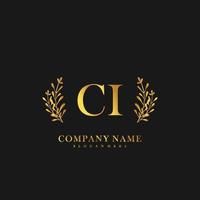 CI Initial beauty floral logo template vector