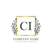 CI Initial beauty floral logo template vector