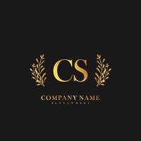 CS Initial beauty floral logo template vector