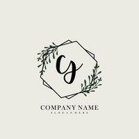 CS Initial beauty floral logo template vector