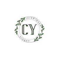 CY Initial beauty floral logo template vector
