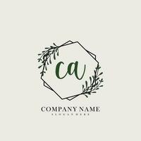 CA Initial beauty floral logo template vector