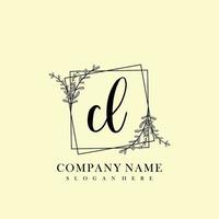 CL Initial beauty floral logo template vector