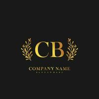 CB Initial beauty floral logo template vector