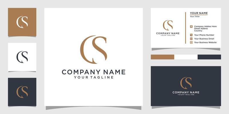 CS or SC initial letter design monogram.