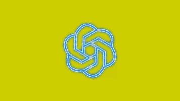 ChatGPT Logo neon animation Green Screen Open Ai icon with chatbot. Artificial Intelligence technology OpenAI Chatbot icon. Artificial Intelligence Smart AI Virtual smart assistant. video