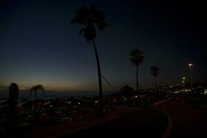 calm night landscape of the spanish island of tenerife photo