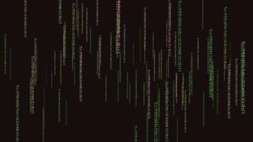 matriz estilo programa digital antecedentes hacker estilo que cae aleatorio números y letra animación alfa canal. cyberpunk computadora digital código hipnótico matriz falla web alto tecnología ciber seguridad. video