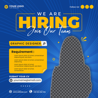 We Are Hiring Job Media Social Post Template psd