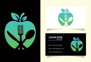 Apple fresh food logo sign symbol vector design template