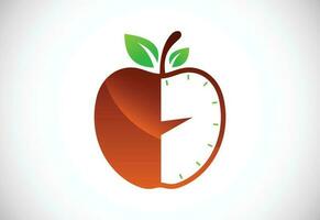 Apple logo sign symbol vector design template. Diet logo concept