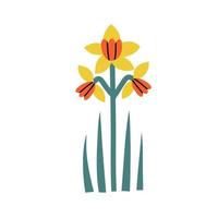 flower in trendy flat style. vector illustration in flat style.