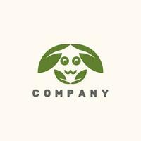 Nature pet logo illustration design vector