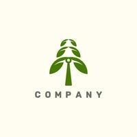 Modern abstract tree logo, nature, green, simple and clean design vector illustration