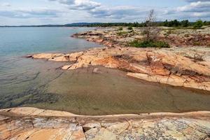 escabroso costa de georgiano bahía en Canadá foto