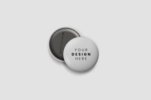 Pin badge mockup set psd, front and back, 3d render psd