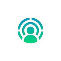 Illustration vector logo for audience target