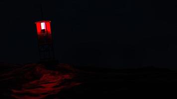3D Design of a Lonely Marine Buoy in the Ocean photo