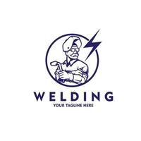 logo mechanic welding vector illustration