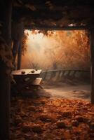 Magic autumn fall background. Illustration photo