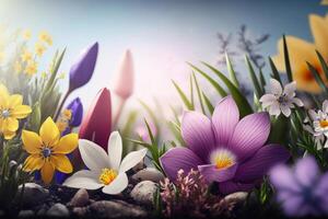 Natural flower background with copy space. Illustration photo