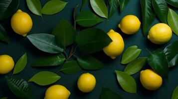 Natural background with lemon. Illustration photo