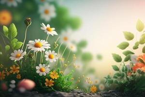 Natural flower background with copy space. Illustration photo
