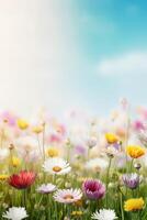 Natural flower background with copy space. Illustration photo