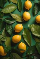 Natural background with lemon. Illustration photo