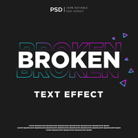 bruten text effekt psd