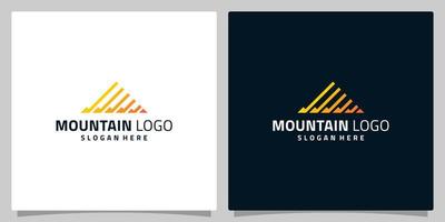 Creative mountain logo with symbol for modern marketing, analytic, investment logo graphic design vector illustration. Symbol, icon, creative