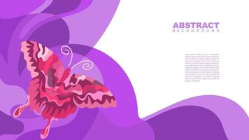 vector abstract butterfly on a purple background, colorful background