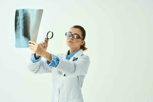 nurse examine x-ray hospital professional photo