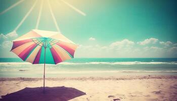 Summer holidays beach background as soft ethereal dreamy background. photo