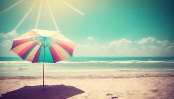 Summer holidays beach background as soft ethereal dreamy background. photo