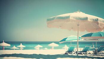 Summer holidays beach background as soft ethereal dreamy background. photo