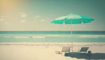 Summer holidays beach background as soft ethereal dreamy background. photo